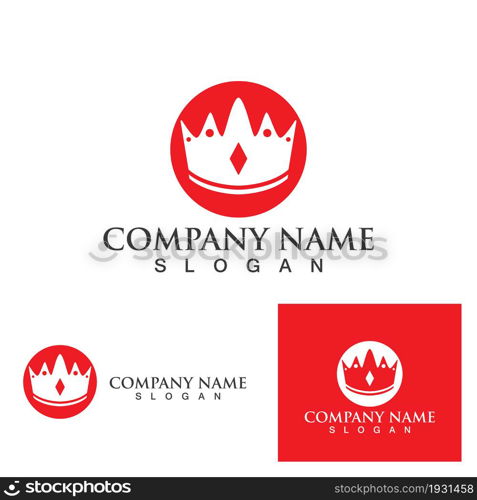 Crown Logo Template vector icon illustration design