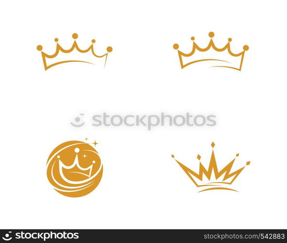 Crown Logo Template vector icon illustration design