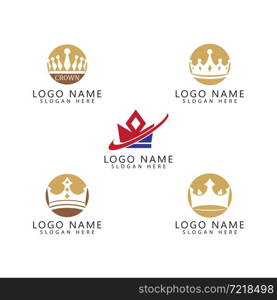 Crown Logo Template vector icon illustration design