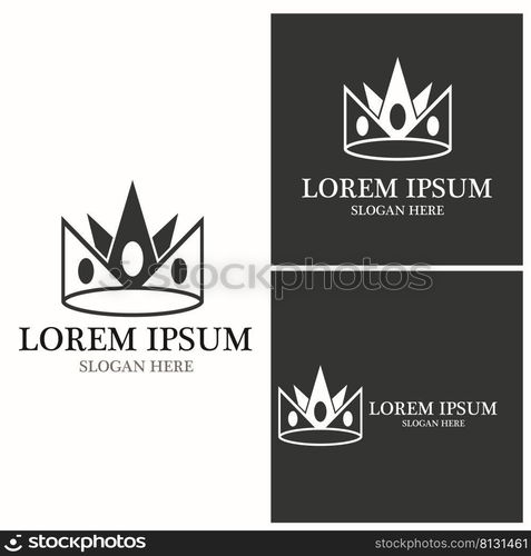 Crown Logo Template vector icon illustration design