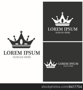 Crown Logo Template vector icon illustration design