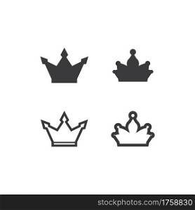 Crown Logo Template vector icon illustration design, vector icon crown, King, queen, logo design for business and corporate, succes, royal