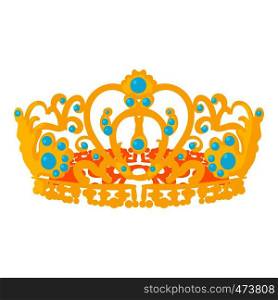 Crown of the Queen icon. Cartoon illustration of crown of the Queen vector icon for web. Crown of the Queen icon, cartoon style