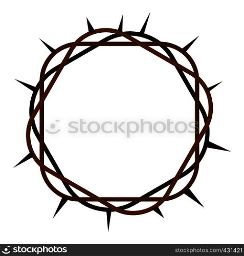 Crown of thorns icon flat isolated on white background vector illustration. Crown of thorns icon isolated