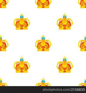 Crown pattern seamless background texture repeat wallpaper geometric vector. Crown pattern seamless vector
