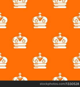 Crown pattern vector orange for any web design best. Crown pattern vector orange