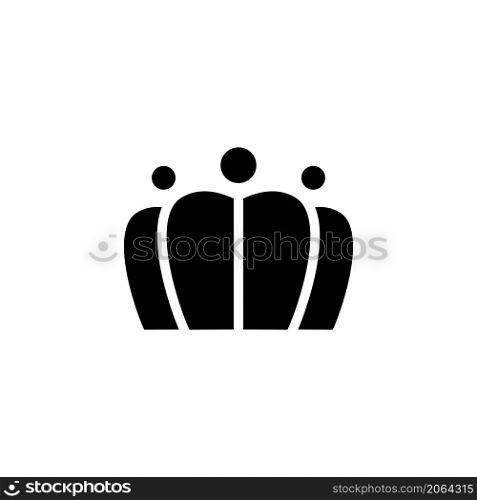 crown silhouette logo vector design template