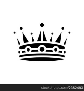 crown treasure glyph icon vector. crown treasure sign. isolated contour symbol black illustration. crown treasure glyph icon vector illustration