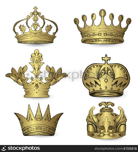crown vector set