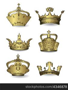 crown vector set
