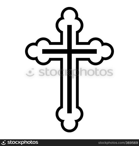 Crucifix icon in simple style on a white background vector illustration. Crucifix icon in simple style