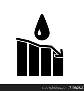 crude oil barrel price falling down vector illustration
