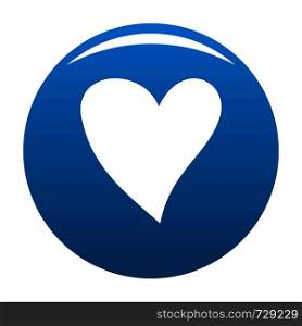 Cruel heart icon. Simple illustration of cruel heart vector icon for any design blue. Cruel heart icon vector blue