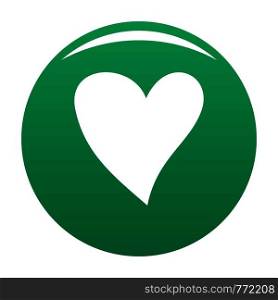 Cruel heart icon. Simple illustration of cruel heart vector icon for any design green. Cruel heart icon vector green