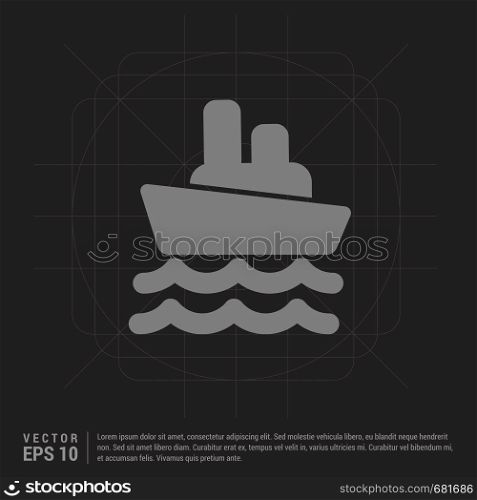 Cruise Icon - Black Creative Background - Free vector icon