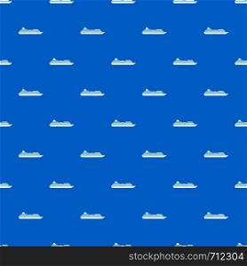 Cruise liner pattern repeat seamless in blue color for any design. Vector geometric illustration. Cruise liner pattern seamless blue