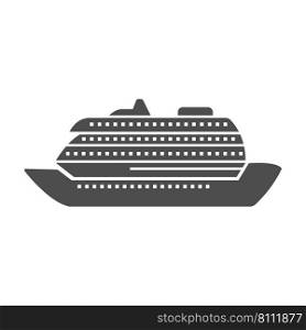 cruise ship icon illustration design