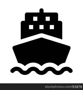 cruise ship icon on isolated background