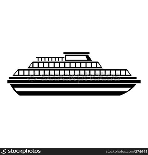 Cruise ship icon. Simple illustration of ship vector icon for web design. Cruise ship icon, simple style