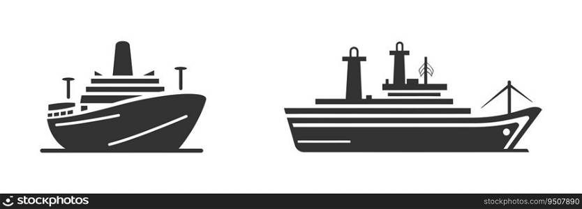 Cruise ship icon. Vector illustration.