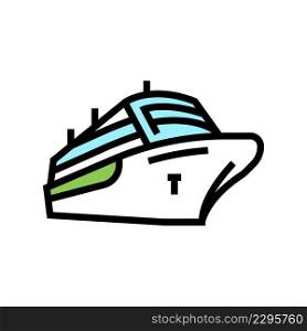 cruise ship liner marine transport color icon vector. cruise ship liner marine transport sign. isolated symbol illustration. cruise ship liner marine transport color icon vector illustration