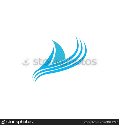 Cruise ship logo icon design template vector illustration