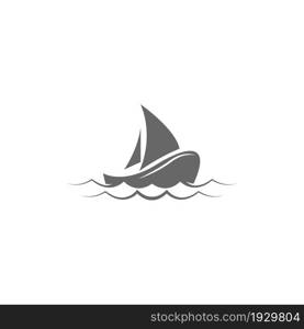 Cruise ship logo icon design template vector illustration