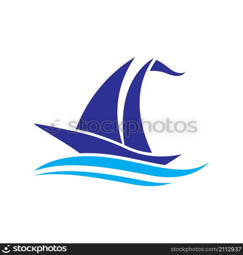 Cruise ship logo images illustration design