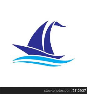 Cruise ship logo images illustration design
