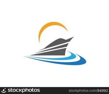 cruise ship Logo Template. cruise ship Logo Template vector icon design