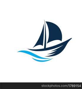 Cruise ship Logo Template vector icon illustration design