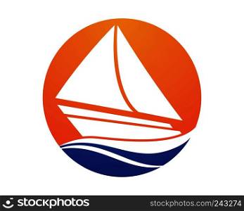 Cruise ship symbol illustration