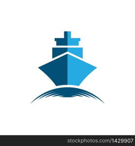 Cruise ship symbol vector icon illustration