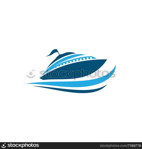 Cruise ship symbol vector icon illustration