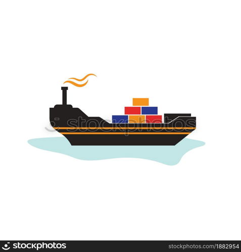 Cruise ship Template vector icon illustration design