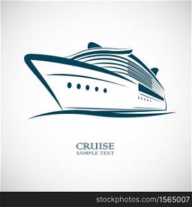 cruise ship vector.illustration