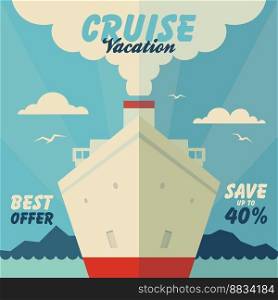Cruise vacation and travel vector image
