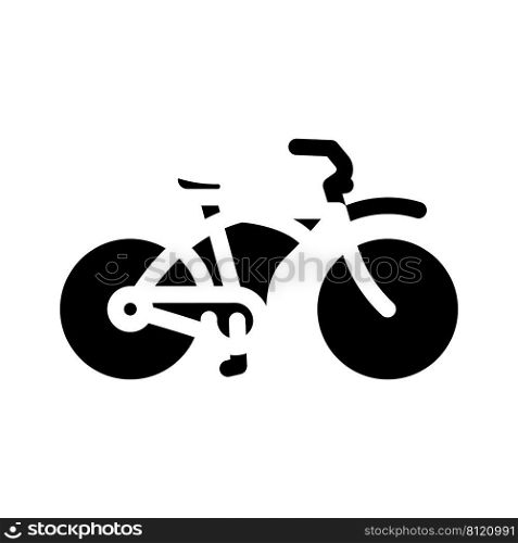 cruiser bike glyph icon vector. cruiser bike sign. isolated contour symbol black illustration. cruiser bike glyph icon vector illustration