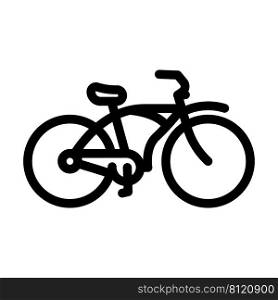 cruiser bike line icon vector. cruiser bike sign. isolated contour symbol black illustration. cruiser bike line icon vector illustration