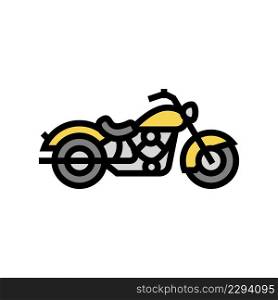cruiser motorcycle color icon vector. cruiser motorcycle sign. isolated symbol illustration. cruiser motorcycle color icon vector illustration