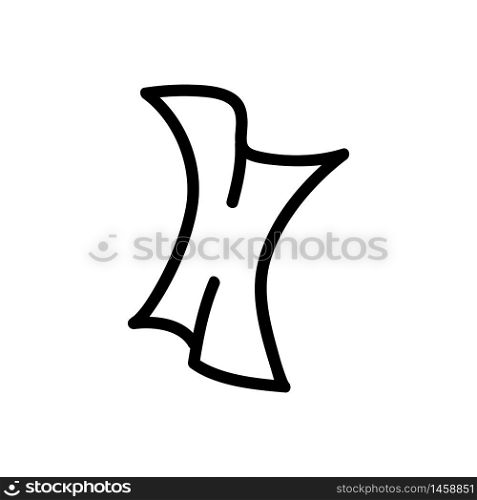 crumpled napkin icon vector. crumpled napkin sign. isolated contour symbol illustration. crumpled napkin icon vector outline illustration