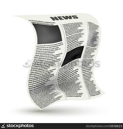 Crumpled newspaper