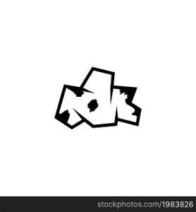 Crumpled Paper Ball, Garbage Sheet. Flat Vector Icon illustration. Simple black symbol on white background. Crumpled Paper Ball, Garbage Sheet sign design template for web and mobile UI element. Crumpled Paper Ball, Garbage Sheet Flat Vector Icon