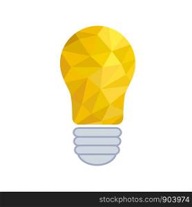 crumpled paper lightbulb - creative sketch draw vector illustration. Electric lamp logo sign. Business idea concept.
