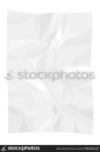 Crumpled paper sheet. Creased rough wrinkled page vector illustration.. Crumpled paper sheet. Creased rough wrinkled page.