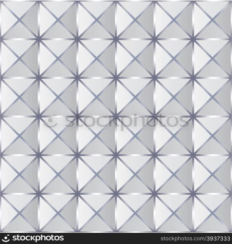 Crumpled paper with geometric seamless pattern. Vector. Mesh