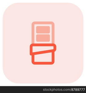 Crunchy dessert bar light icon vector