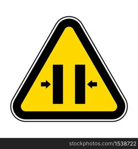 Crush Hazard Closing Mold Symbol Sign, Vector Illustration, Isolate On White Background Label .EPS10