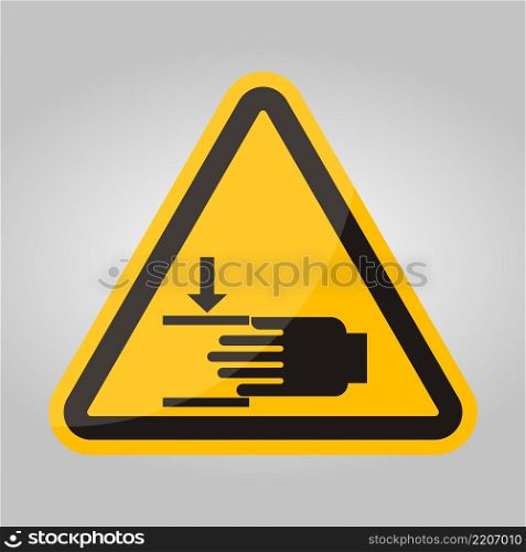 Crush hazard Mind your hands Sign