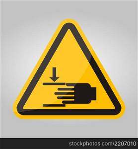 Crush hazard Mind your hands Sign